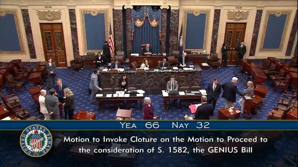 US Senate moves forward with GENIUS stablecoin bill